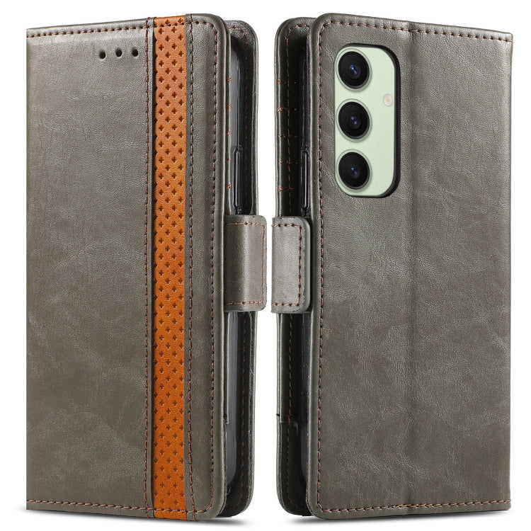 For Samsung Galaxy S24 FE 5G CaseNeo Splicing Dual Magnetic Buckle Leather Phone Case