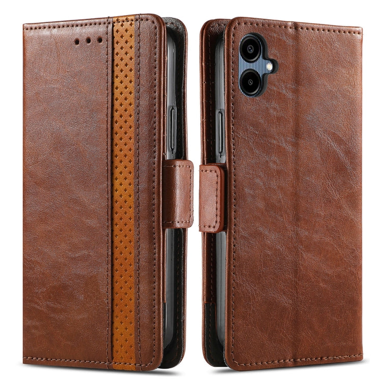 For Samsung Galaxy A06 4G CaseNeo Splicing Dual Magnetic Buckle Leather Phone Case