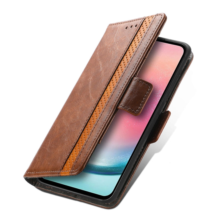 For Samsung Galaxy A06 4G CaseNeo Splicing Dual Magnetic Buckle Leather Phone Case
