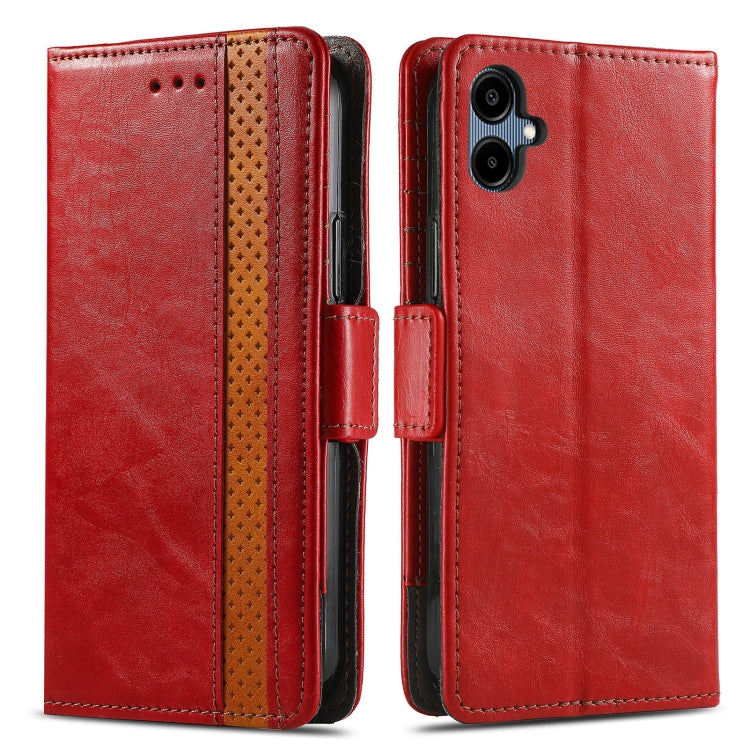 For Samsung Galaxy A06 4G CaseNeo Splicing Dual Magnetic Buckle Leather Phone Case