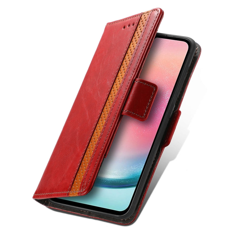 For Samsung Galaxy A06 4G CaseNeo Splicing Dual Magnetic Buckle Leather Phone Case