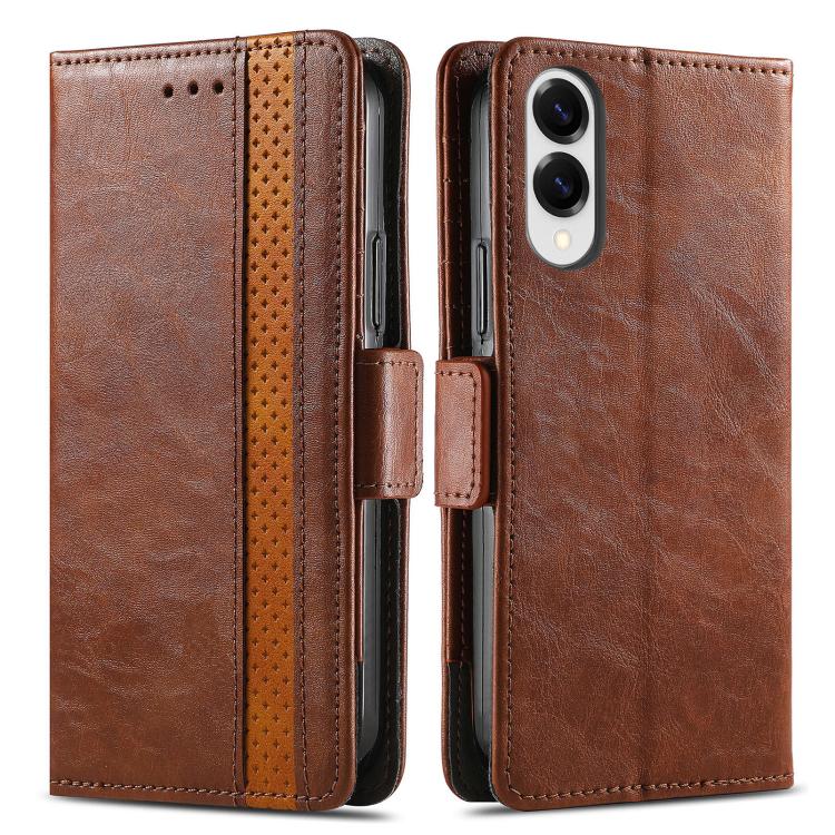For Samsung Galaxy S25 Edge 5G CaseNeo Splicing Dual Magnetic Buckle Leather Phone Case