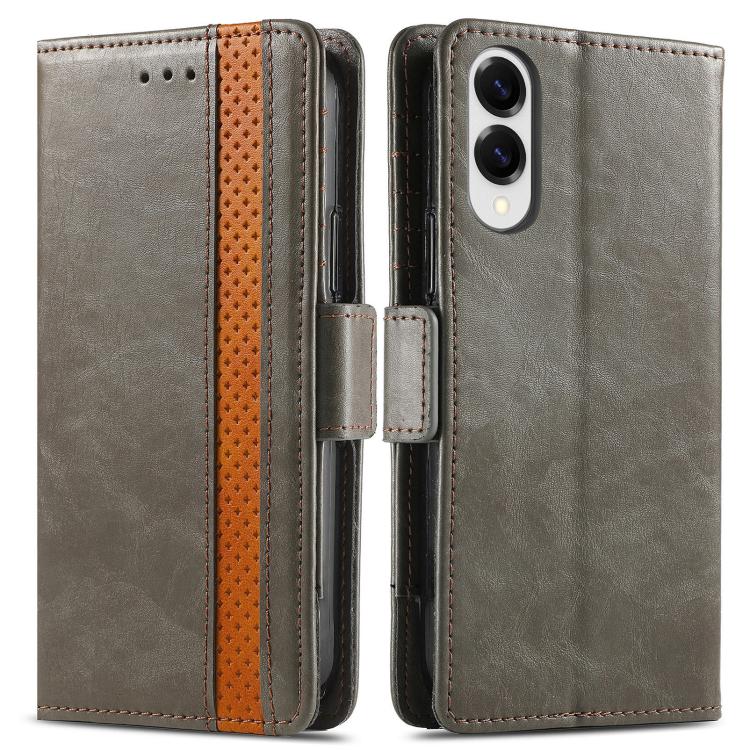 For Samsung Galaxy S25 Edge 5G CaseNeo Splicing Dual Magnetic Buckle Leather Phone Case