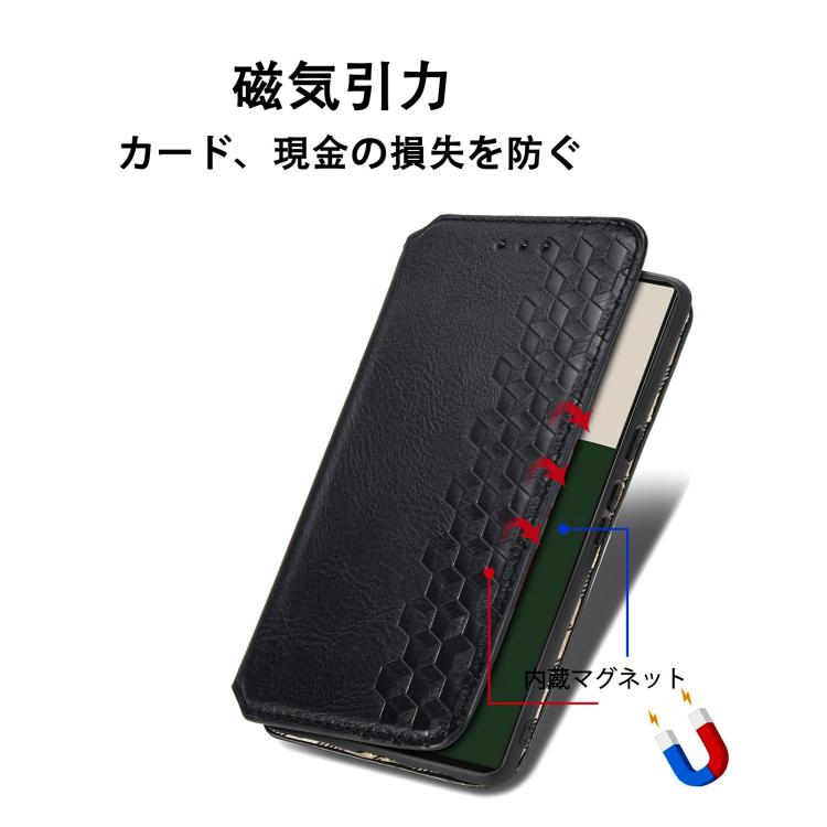 For Samsung Galaxy A25 5G Cubic Grid Pressed Magnetic Leather Phone Case