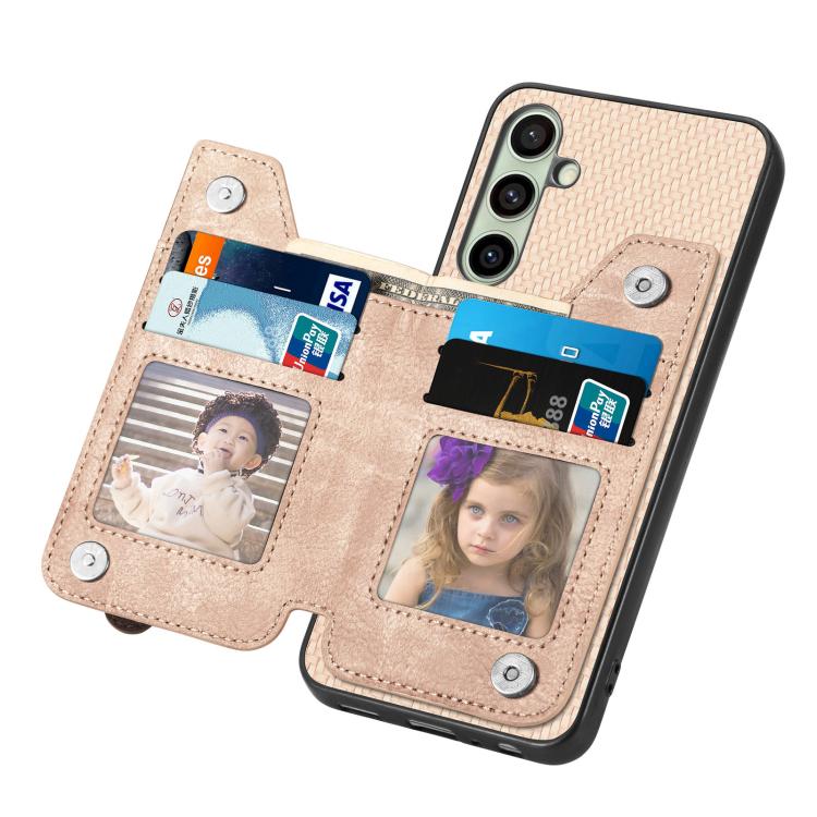 For Samsung Galaxy A56 5G Carbon Fiber Horizontal Flip Zipper Wallet Phone Case