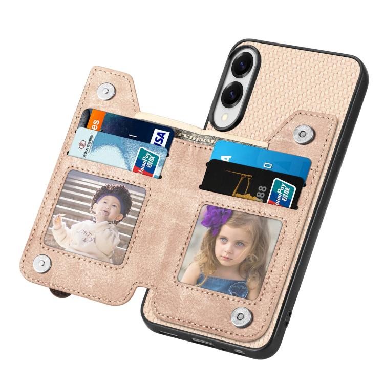 For Samsung Galaxy S25 Edge 5G Carbon Fiber Horizontal Flip Zipper Wallet Phone Case
