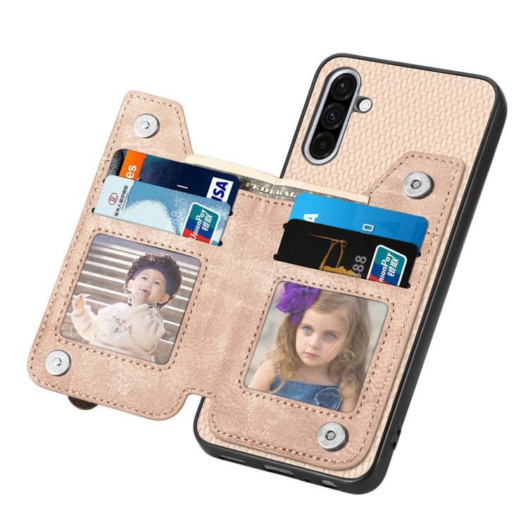 For Samsung Galaxy A37 5G Carbon Fiber Horizontal Flip Zipper Wallet Phone Case