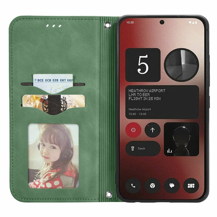 For Nothing Phone 2a Retro Skin Feel Magnetic Flip Leather Phone Case
