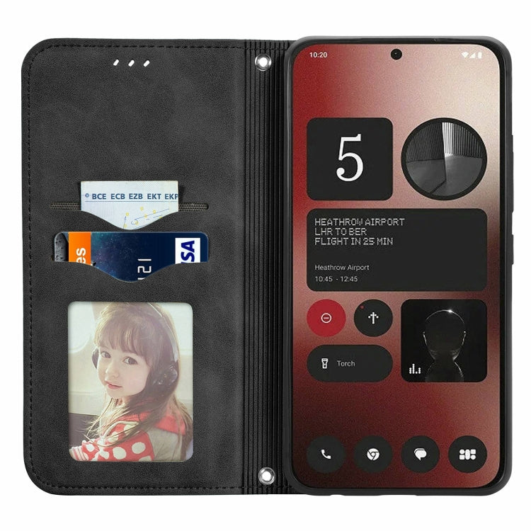 For Nothing Phone 2a Retro Skin Feel Magnetic Flip Leather Phone Case