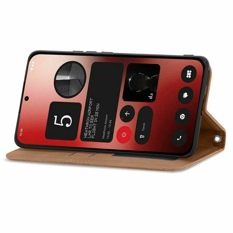For Nothing Phone 2a Retro Skin Feel Magnetic Flip Leather Phone Case