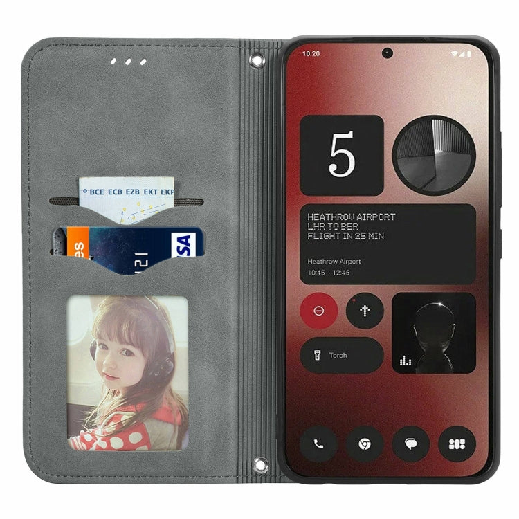For Nothing Phone 2a Retro Skin Feel Magnetic Flip Leather Phone Case