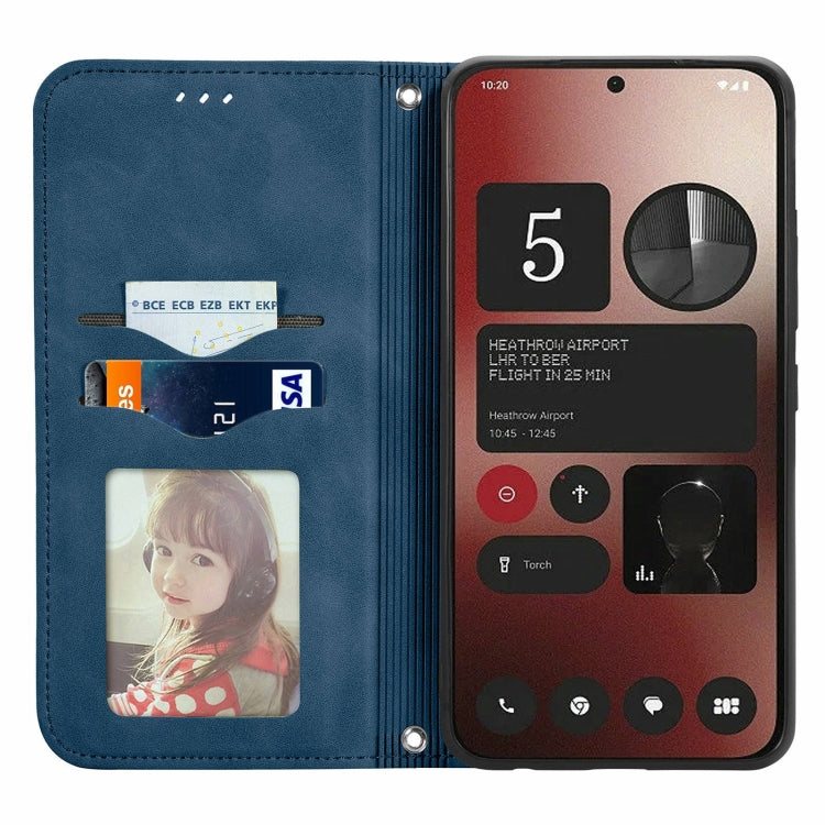 For Nothing Phone 2a Retro Skin Feel Magnetic Flip Leather Phone Case