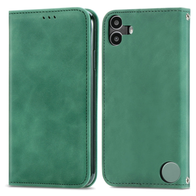 For  Nothing CMF Phone 1 Retro Skin Feel Magnetic Flip Leather Phone Case