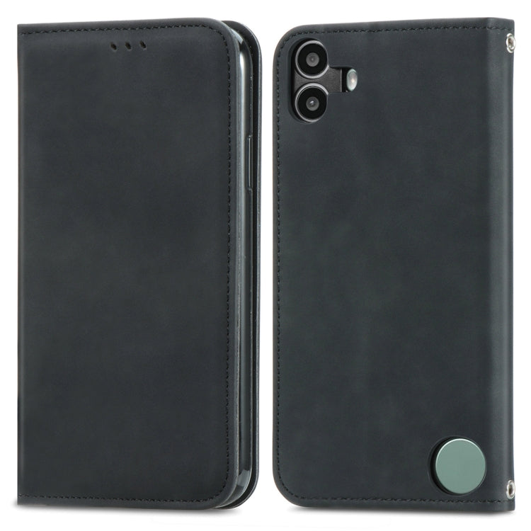 For  Nothing CMF Phone 1 Retro Skin Feel Magnetic Flip Leather Phone Case