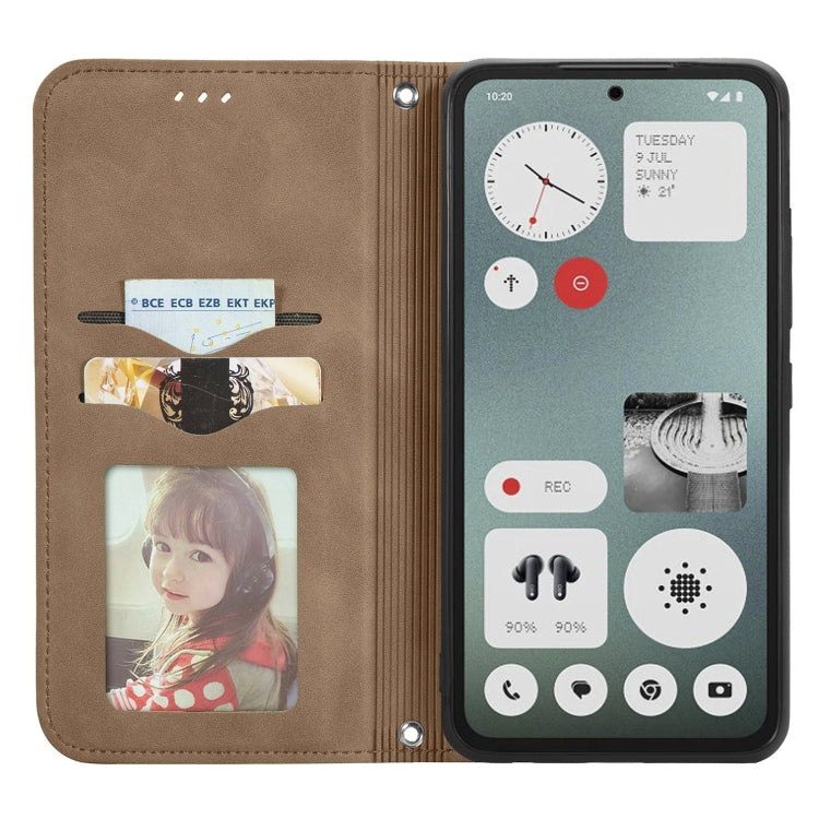 For  Nothing CMF Phone 1 Retro Skin Feel Magnetic Flip Leather Phone Case