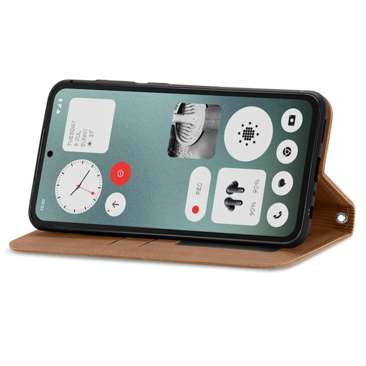 For  Nothing CMF Phone 1 Retro Skin Feel Magnetic Flip Leather Phone Case