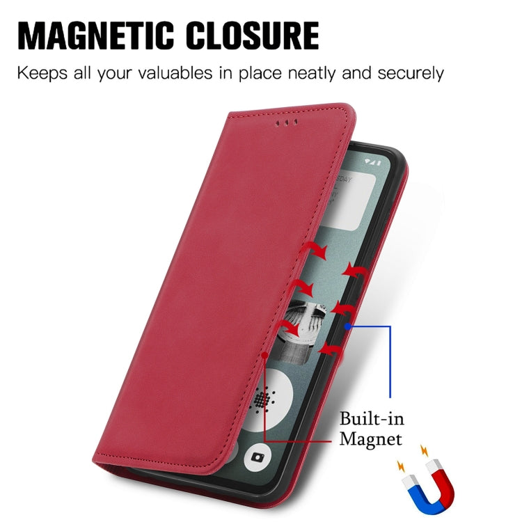 For  Nothing CMF Phone 1 Retro Skin Feel Magnetic Flip Leather Phone Case