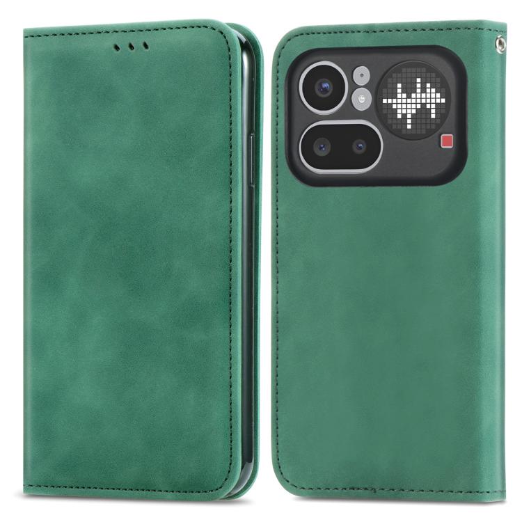 For Nothing Phone 4a Pro Retro Skin Feel Magnetic Flip Leather Phone Case