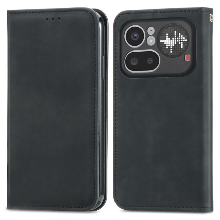 For Nothing Phone 4a Pro Retro Skin Feel Magnetic Flip Leather Phone Case