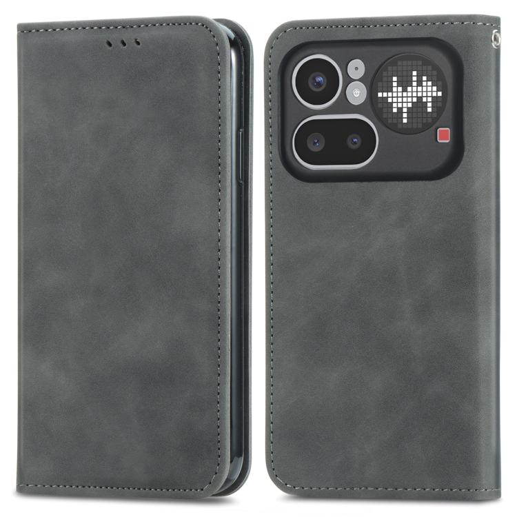 For Nothing Phone 4a Pro Retro Skin Feel Magnetic Flip Leather Phone Case