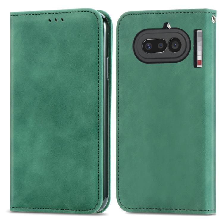 For Nothing Phone 4a Retro Skin Feel Magnetic Flip Leather Phone Case