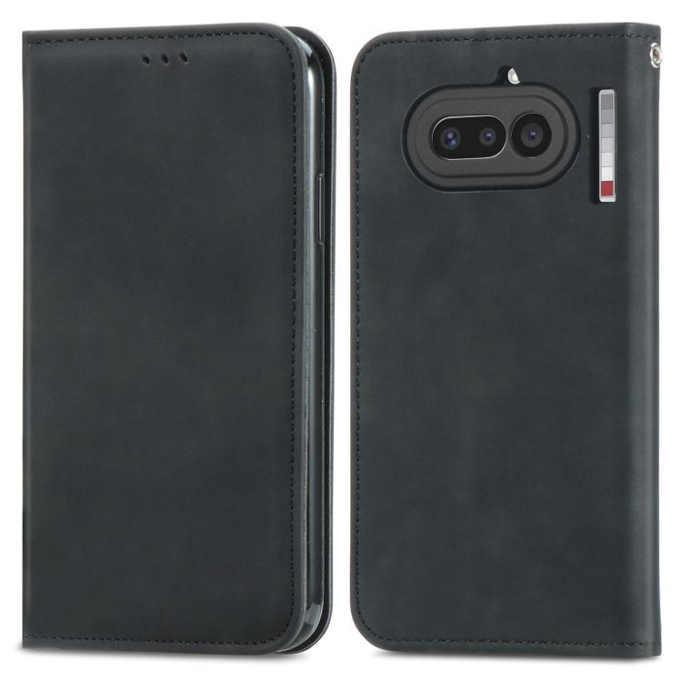 For Nothing Phone 4a Retro Skin Feel Magnetic Flip Leather Phone Case