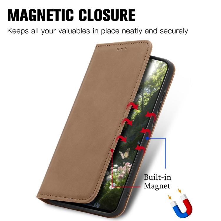 For Nothing Phone 4a Retro Skin Feel Magnetic Flip Leather Phone Case