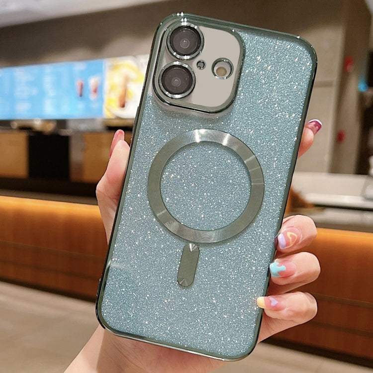 For iPhone 16 Glitter Electroplating MagSafe TPU Phone Case