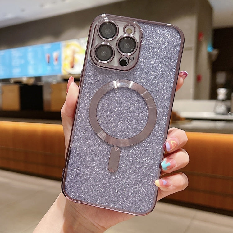 For iPhone 16 Pro Glitter Electroplating MagSafe TPU Phone Case