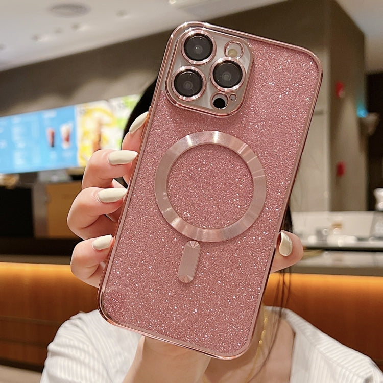 For iPhone 16 Pro Glitter Electroplating MagSafe TPU Phone Case