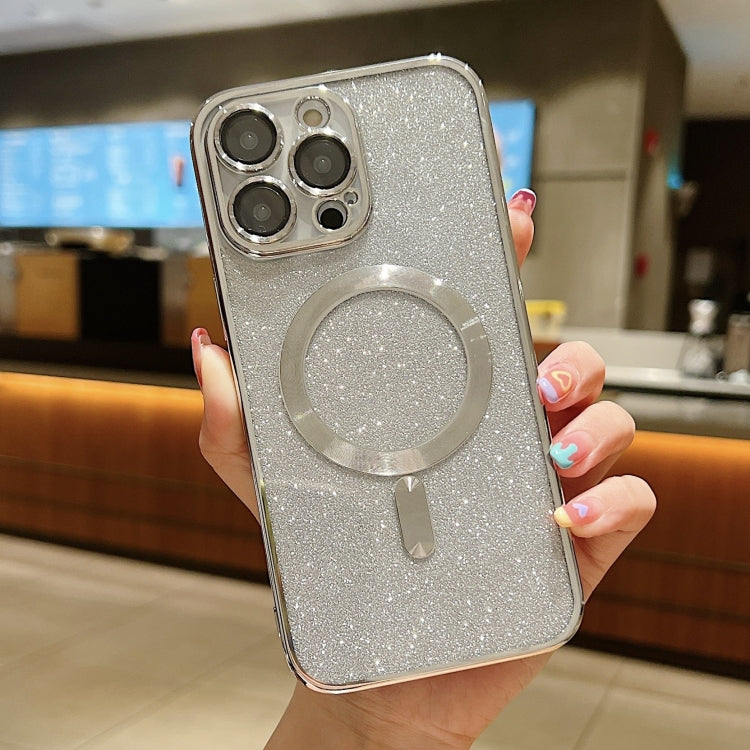 For iPhone 16 Pro Glitter Electroplating MagSafe TPU Phone Case