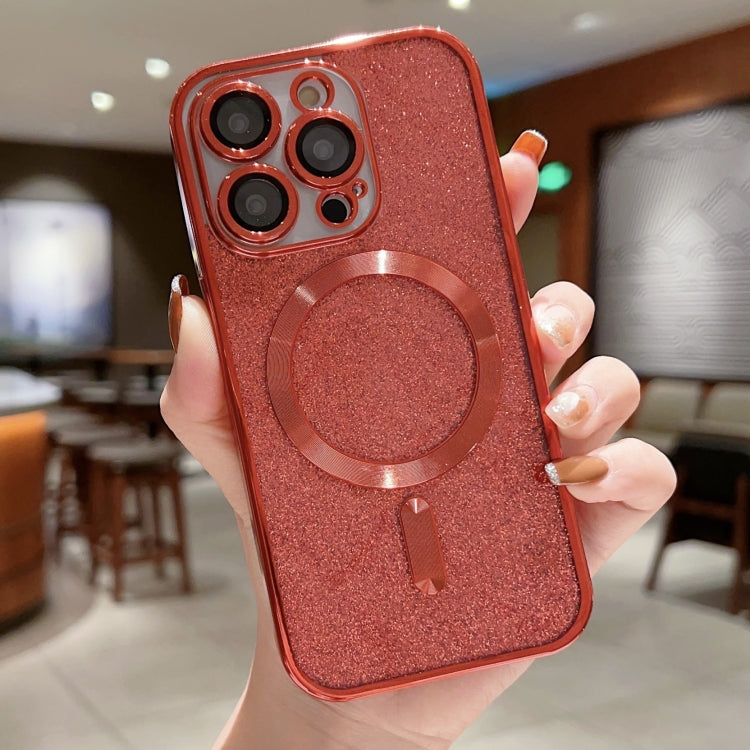 For iPhone 16 Pro Glitter Electroplating MagSafe TPU Phone Case