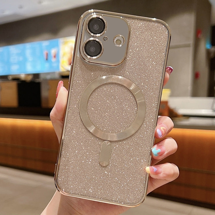 For iPhone 16 Plus Glitter Electroplating MagSafe TPU Phone Case