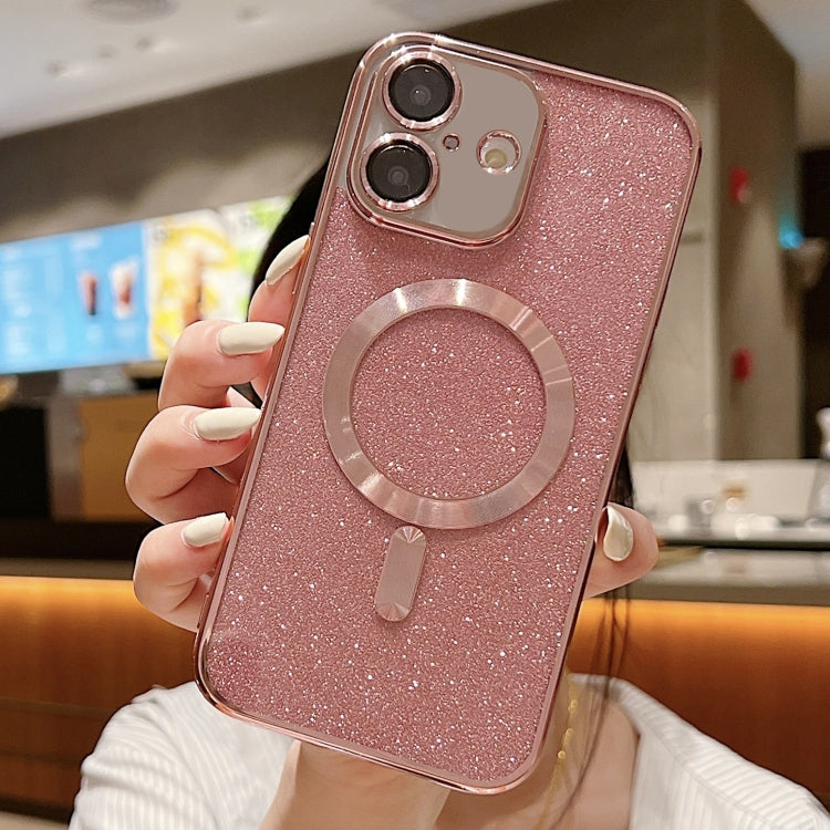 For iPhone 16 Plus Glitter Electroplating MagSafe TPU Phone Case