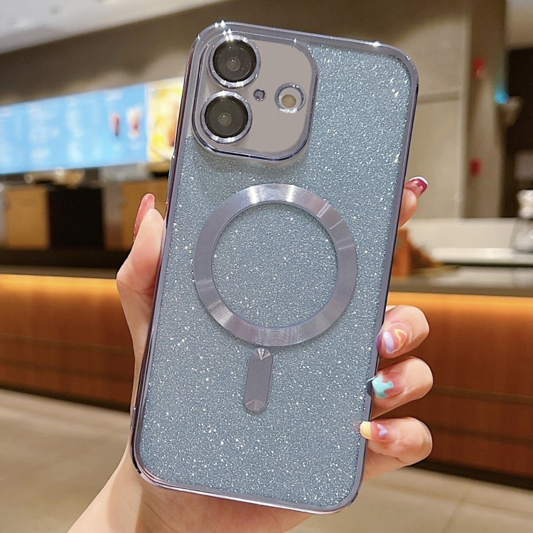 For iPhone 16 Plus Glitter Electroplating MagSafe TPU Phone Case