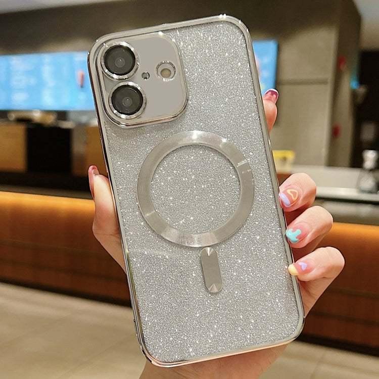 For iPhone 16 Plus Glitter Electroplating MagSafe TPU Phone Case