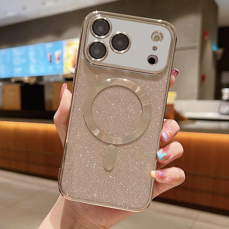 For iPhone 17 Pro Max Glitter Electroplating MagSafe TPU Phone Case