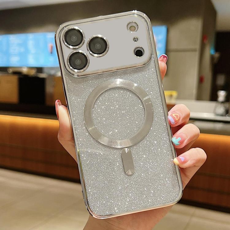 For iPhone 17 Pro Max Glitter Electroplating MagSafe TPU Phone Case
