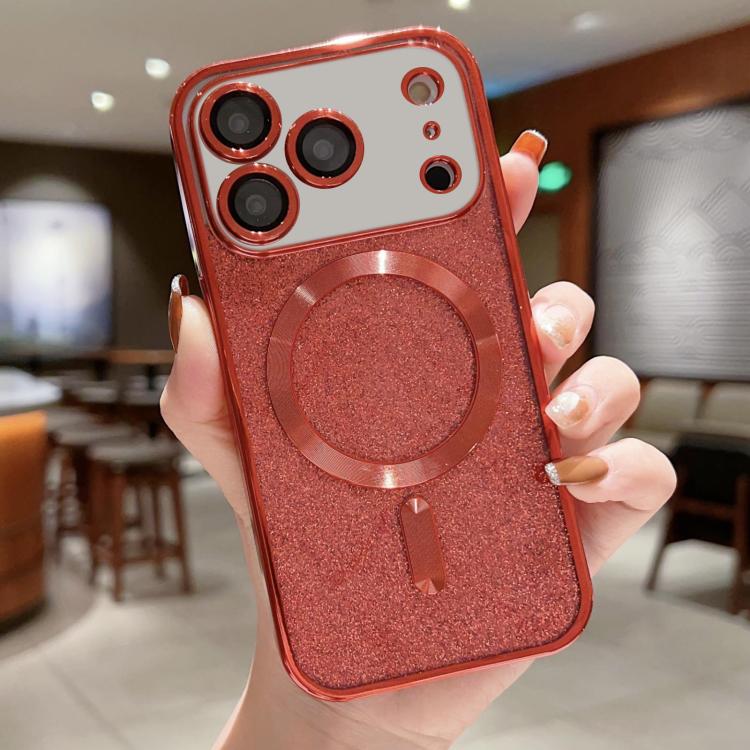 For iPhone 17 Pro Max Glitter Electroplating MagSafe TPU Phone Case