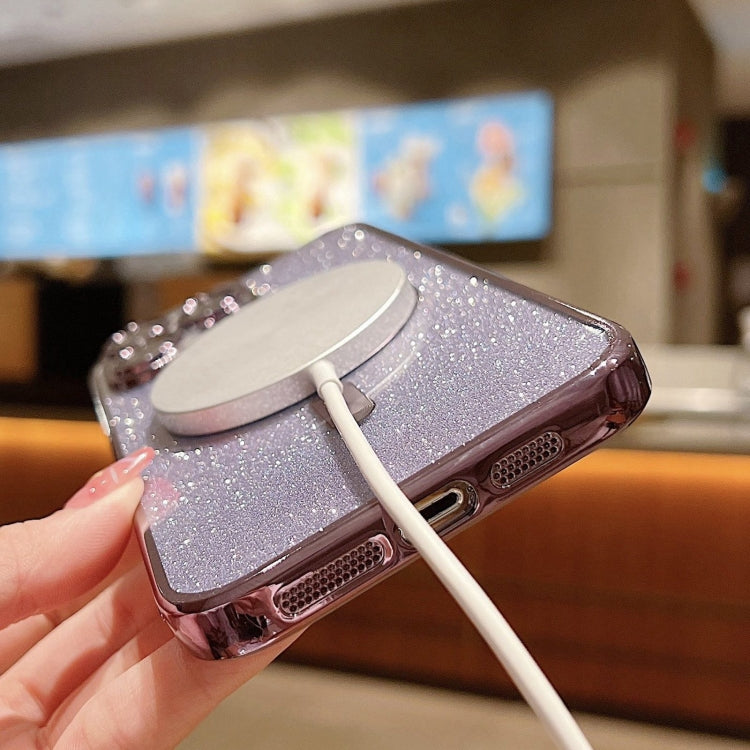 For iPhone 16 Pro Max Glitter Electroplating MagSafe TPU Phone Case