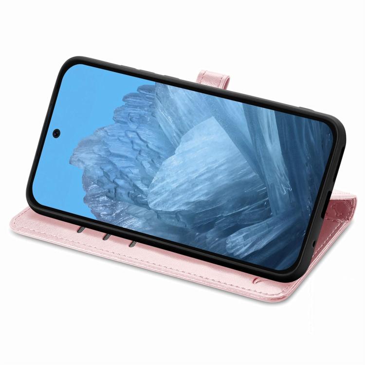 For Google Pixel 10 / 10 Pro Cat and Dog Embossed Leather Phone Case