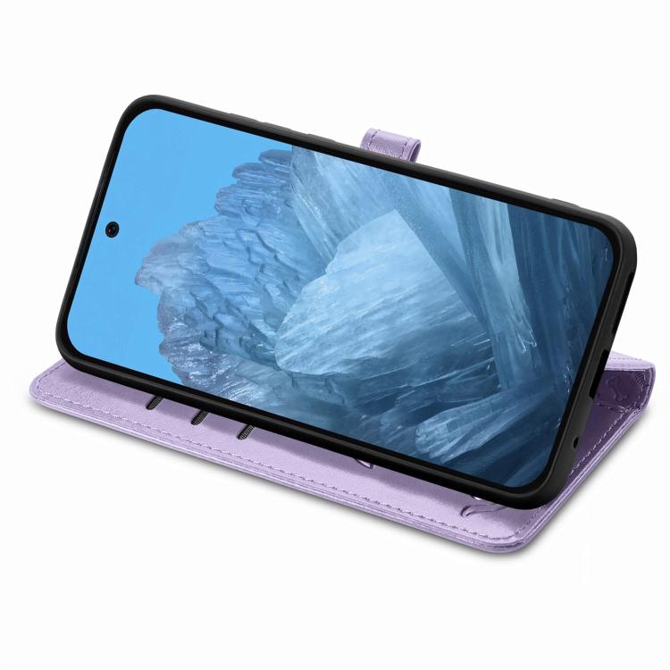For Google Pixel 10 / 10 Pro Cat and Dog Embossed Leather Phone Case