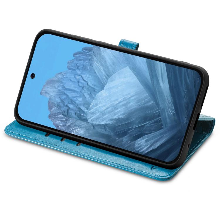 For Google Pixel 10 Pro XL Cat and Dog Embossed Leather Phone Case