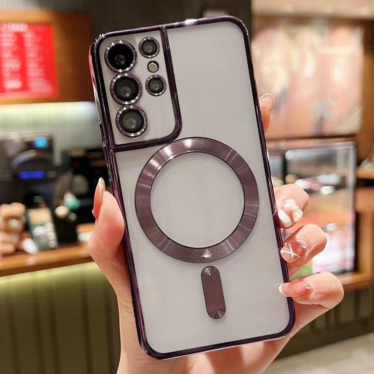 For Samsung Galaxy S25 Ultra 5G MagSafe Electroplating TPU Phone Case