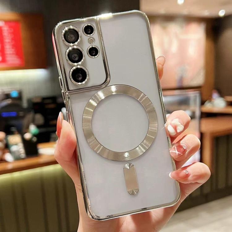 For Samsung Galaxy S25 Ultra 5G MagSafe Electroplating TPU Phone Case