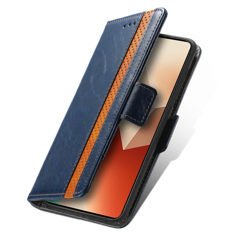 For Xiaomi Redmi Note 13 4G CaseNeo Splicing Dual Magnetic Buckle Leather Phone Case