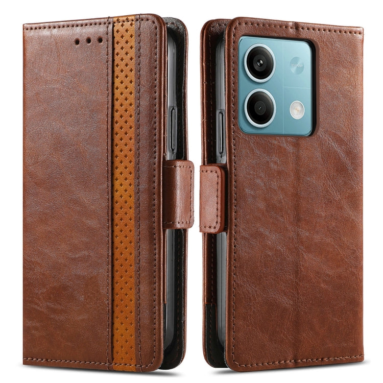 For Xiaomi Redmi Note 13 4G CaseNeo Splicing Dual Magnetic Buckle Leather Phone Case