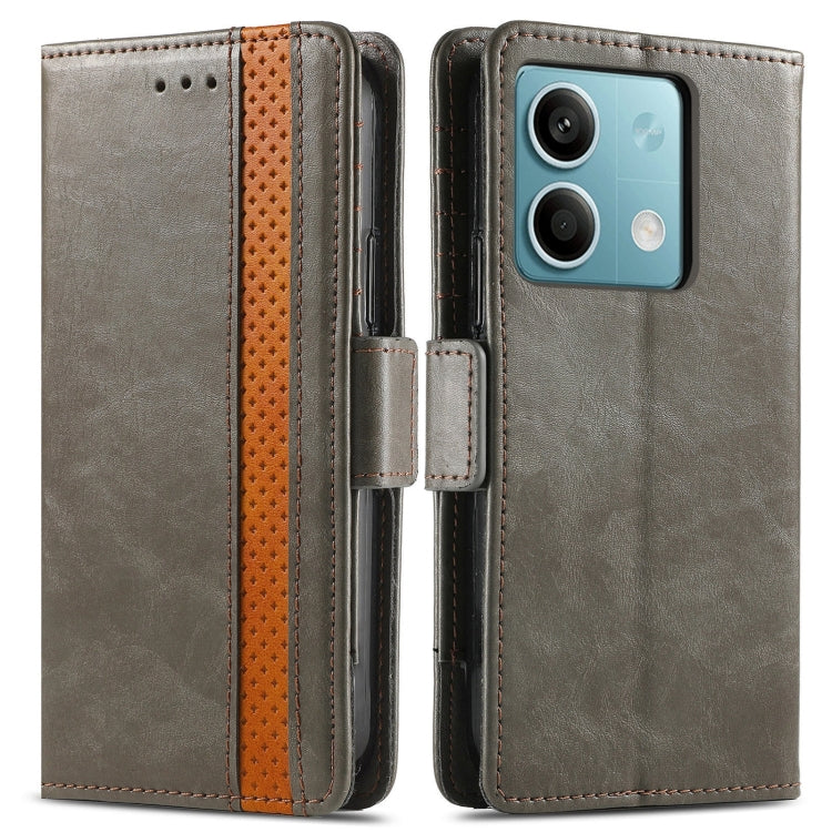 For Xiaomi Redmi Note 13 4G CaseNeo Splicing Dual Magnetic Buckle Leather Phone Case