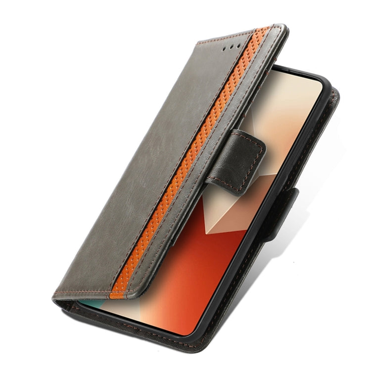 For Xiaomi Redmi Note 13 4G CaseNeo Splicing Dual Magnetic Buckle Leather Phone Case