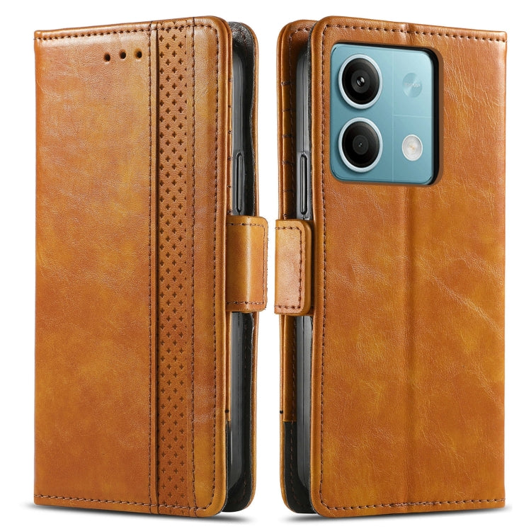 For Xiaomi Redmi Note 13 4G CaseNeo Splicing Dual Magnetic Buckle Leather Phone Case